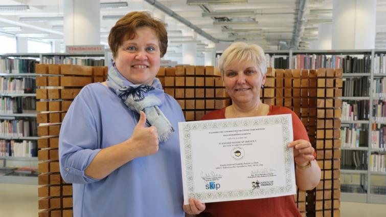 Krajská knihovna získala certifikát Handicap Friendly
