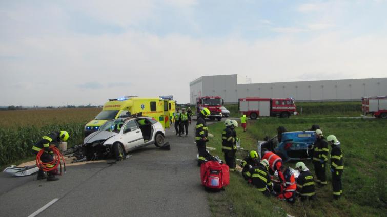 U nehody na Uherskohradišťsku zasahoval vrtulník