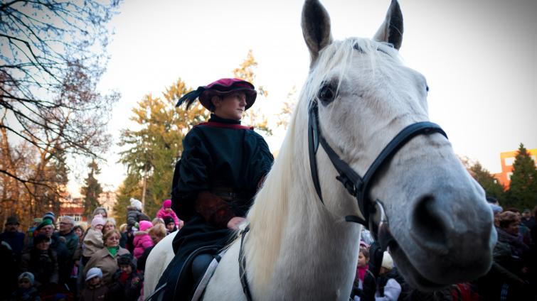 Svatý Martin na bílém koni vyrazí do ulic Zlína za doprovodu malých Martínků