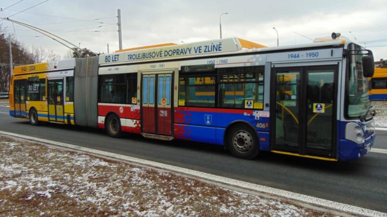 Trolejbusová doprava ve Zlíně slaví 80 let. Do ulic vyjede kloubový trolejbus se speciálním polepem