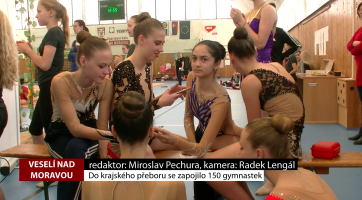 Do krajského přeboru se zapojilo celkem 150 gymnastek