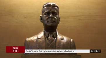 Busta Tomáše Bati byla doplněna sochou jeho bratra