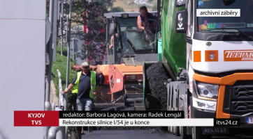 Rekonstrukce silnice I/54 je u konce