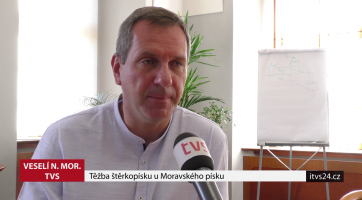 Těžba štěrkopísku u Moravského písku