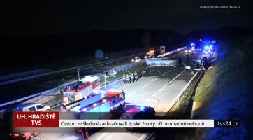U hromadné nehody na D1 pomáhali i záchranáři z Uherského Hradiště 