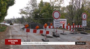 Stavba mostu u Holíče je u konce
