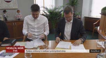 Veselí podepsalo smlouvu k realizaci průmyslové zóny