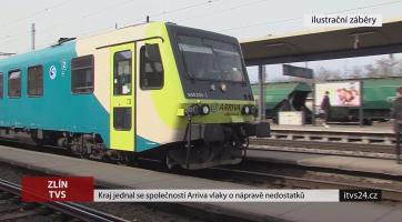 Kraj jednal se společností Arriva vlaky o nápravě nedostatků