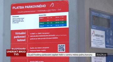 Za půl hodiny parkování zaplatí řidiči v centru města jednu korunu