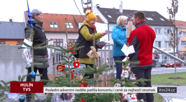 Poslední adventní neděle patřila koncertu i ceně za nejhezčí stromek