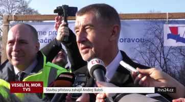 Stavbu přístavu ve Veselí zahájil premiér Andrej Babiš