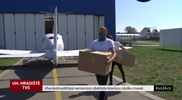 Uherskohradišťská nemocnice obdržela leteckou zásilku masek