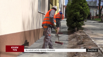 Ve městě začaly opravy chodníků