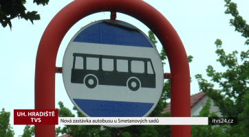 Nová zastávka autobusu u Smetanových sadů