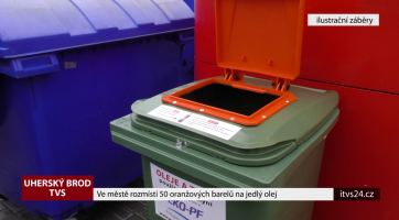 Ve městě rozmístí 50 oranžových barelů na jedlý olej