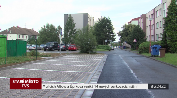 V ulicích Alšova a Úprkova vzniká 14 nových parkovacích stání