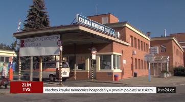 Všechny krajské nemocnice hospodařily v 1.pololetí se ziskem