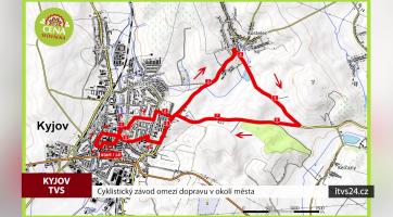 Cyklistický závod omezí dopravu v okolí města