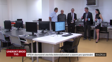 SPŠOA slavnostně otevřela elektrolaboratoř a zázemí pro sportování