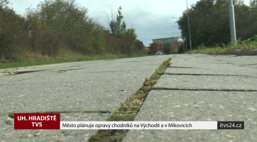 Město plánuje opravy chodníků na Východě a v Míkovicích