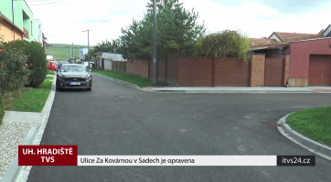 Ulice Za Kovárnou v Sadech je opravena