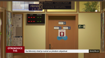 Na městský úřad je nutné se předem objednat