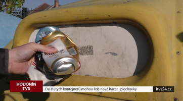 Do žlutých kontejnerů mohou lidé nově házet i plechovky