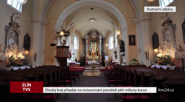 Zlínský kraj přispěje na restaurování památek pěti miliony korun