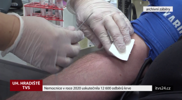 Nemocnice v roce 2020 uskutečnila 12 600 odběrů krve