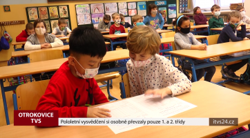 Pololetní vysvědčení si osobně převzaly pouze 1. a 2. třídy