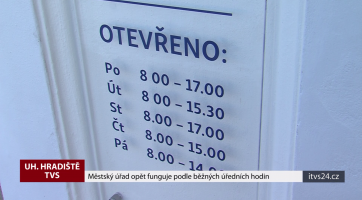 Městský úřad opět funguje podle běžných úředních hodin