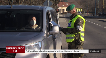 Zpřísňují kontroly zákazu pohybu automobilů mezi okresy