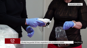 Zlínský kraj poslal 20 tisíc respirátorů do sociálních služeb