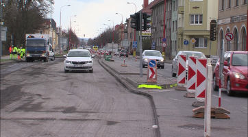 Začala oprava hlavní křižovatky v Uherském Hradišti