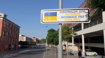 Asistenční centrum pomoci Ukrajině sídlí v centru města  