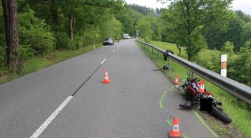 U Petrůvky havaroval teprve sedmnáctiletý motocyklista