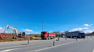 Na silnici I/49 v Lípě se začíná budovat nová okružní křižovatka