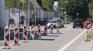 Oprava plynového potrubí ve Veselí brzdí dopravu