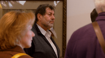 Komentovanou prohlídku v Galerii Joži Uprky navštívil herec Zdeněk Junák