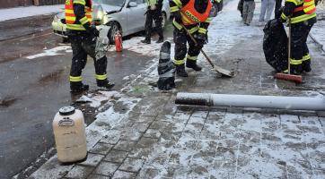 Nehoda v Kroměříži. Foto: HZS ZK