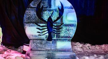 Ledové sochy na Pustevnách jsou letos ve znamení vesmíru. Foto: Otakar Hofr