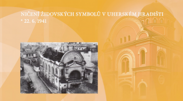 Ničení židovských symbolů v Uherském Hradišti