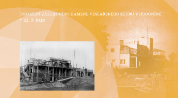 Položení základního kamene veslařského klubu v Hodoníně