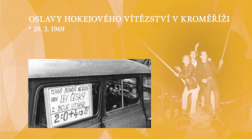 Oslavy hokejového vítězství v Kroměříži