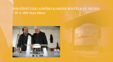 Položení základního kamene kostela sv. Ducha