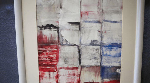 V hodonínské knihovně jsou k vidění obrazy vytvořené technikou enkaustika