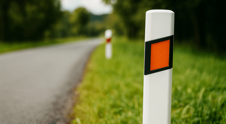 Odrazné prvky podél silnic v Otrokovicích pomáhají bránit střetům se zvěří