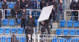 Na fotbalovém derby mezi Slováckem a Zlínem řádili neukáznění fanoušci