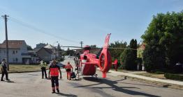 Vážná nehoda motorkáře na Kroměřížsku: na místo letěl vrtulník