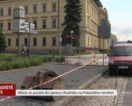 Oprava chodníku v centru města